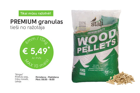 Kokskaidu granulas Cēsīs - iegādājies tieši no ražotāja